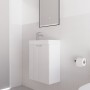 Vienna Matte White Fluted Wall Hung Mini Vanity 450 Vienna Matte White Fluted Wall Hung Mini Vanity 450